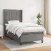 Box spring postel s matrací tmavě šedá 90x190 cm textil Šedá 3131554