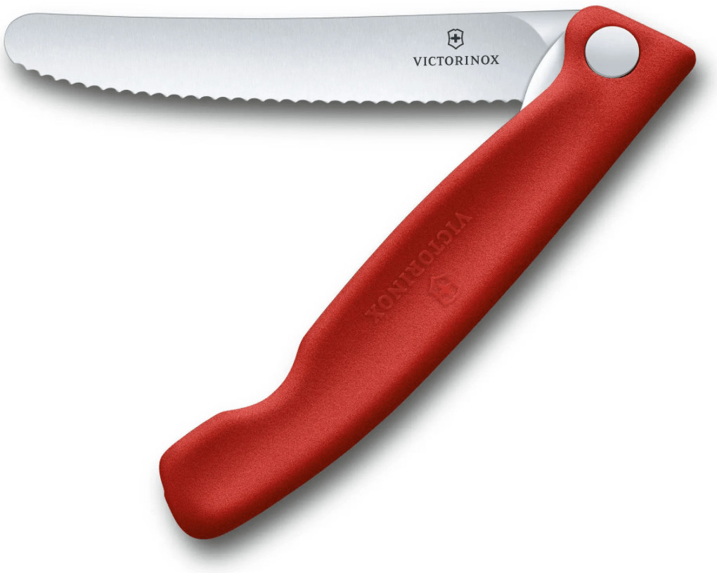 Victorinox skladací desiatový nôž Swiss Classic oranžový vlnkované ostrie 11 cm 6.7836.F9B