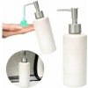 Keramicky dávkovač mydla 20cm biely (Dávkovač mydla do kúpeľne a kuchyne – elegantný dizajn, jednoduché dávkovanie)