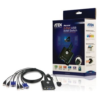 Aten CS-22U-A7 KVM prepínač pre 2xPC s VGA a USB portami