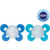 CHICCO Cumlík Physio Comfort silikón nočný 16-36m chlapec - mačka/hviezdy 2 ks