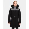 Kilpi Ketrina-W černá UL0129KIBLK dámský voděodolný zimní kabát s kožešinou s páskem 10000 36