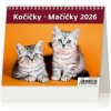Stolový kalendár riadkový 17,1x13,9 cm - MiniMax Mačičky 2026
