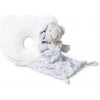 Interbaby Set Méďa - ergonomický vankúšik + prítulka Sivý