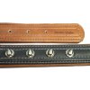 COLLAR Kožený obojok zdobený ostňami Soft, 40-60cm/35mm, čierno-hnedá