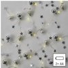 Emos DCGW10 20 LED girlanda strieborné gule s hviezdami 1,9 cm 2x AA vnútorná teplá biela