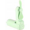 KIK KX3075 Skladací ventilátor, USB, 1200 mAh, USB-C, zelený