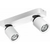 AZZARDO AZ0663 DECOline TOMI 2 WHITE stropné/nástenné svietidlo 2xGU10 50W IP20 biela/šedá