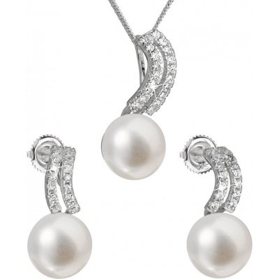 Evolution Group Súprava strieborných šperkov s pravými perlami Pavona 29037.1 (náušnice, retiazka, prívesok)