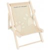 Drevená plážová stolička pre bábiky Folding Deckchair My little furniture Jolijou pre bábiky a plyšové hračky s veľkosťou 35 cm