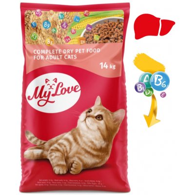 My Love MIAU pre dospelé mačky s pečeňou 14 kg