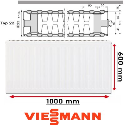 Viessmann 22 600 x 1000 mm