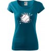 Baseball lopta v triku - Dámske tričko Pure - 2XL ( Petrolejová )