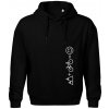 Hory bicykel úsmev - Oversized mikina pánska Moon - kratšia + širšia - XL ( Čierna )