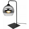 Light Home Stolná lampa Bergen, 1x chrómové/transparentné tienidlo (fi 15cm)