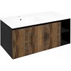 SAPHO - LOREA skrinka s umývadlom 101x46x51,5cm (80+20cm), ľavá, dub collingwood/čierna matná LE080-1935-L-03