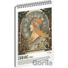 Alfons Mucha Špirálový blok 60 listov motív 3 A5