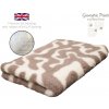 DRYBED Premium Vet Bed Swirls svetlohnedý + krémový 100 x 75 cm