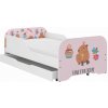 Detská posteľ s matracom a zásuvkou, CAPYBARA COOKIES