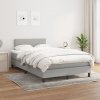 Box spring postel s matrací světle šedá 120 x 200 cm textil Šedá 3139881