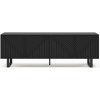 Čierny TV stolík 161x55x35 cm Peta – Marckeric