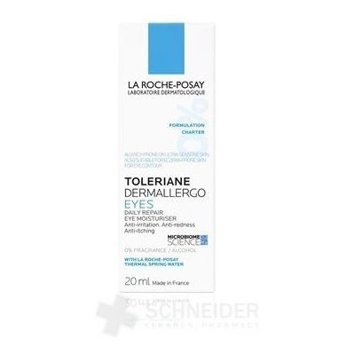 LA ROCHE-POSAY TOLERIANE DERMALLERGO EYES hydratačný a upokojujúci krém na citlivé očné okolie 1x20 ml