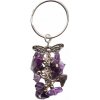 Nefertitis Kľúčenka s ametystom a Anjelskými krídlami NF9595 - cca 6,5 cm