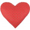 Bellatex Tvarovaný vankúš Srdce bodky červená​ 42x48