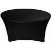 TENTino Elastický obrus STANDARD na okrúhly stôl 152 cm Farba obrusu: ČIERNA / BLACK