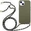 VSETKONAMOBIL 64593 ROPE Kryt so šnúrkou Apple iPhone 15 Plus tmavozelený
