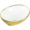 Keramické umývadlo Kerra Kratos 707, zlaté, KR707WHG
