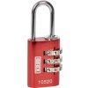 Kasp K10520REDD visiaci zámok 20 mm červená na heslo; K10520REDD