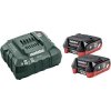 METABO aku základní sada 2 x aku baterie 12V / 4,0Ah LiHD a nabíječka ASC55