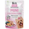 Brit Care adult mini chicken and tuna fillets in gravy kapsička 85 g