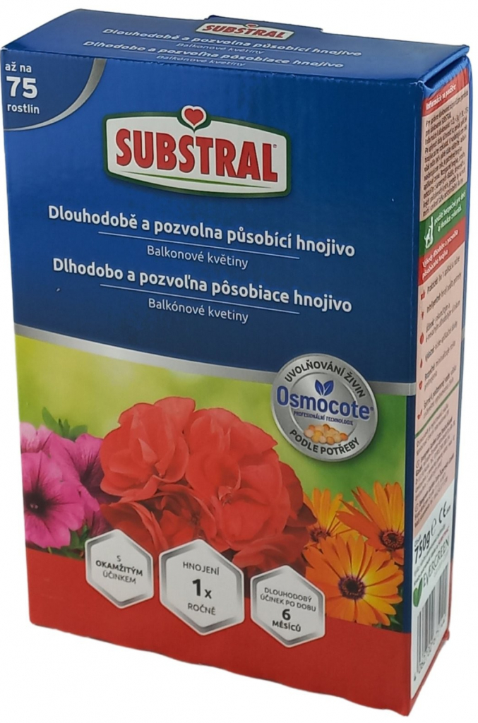 Substral Osmocote dlhodobé hnojivo pre balkónové kvety 750 g