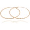 JVD Pozlátené strieborné náušnice kruhy SVLE0216XD5RO 4,5 cm