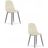 Set dvoch jedálenských stoličiek ASTI zamatový béžový (2 ks)