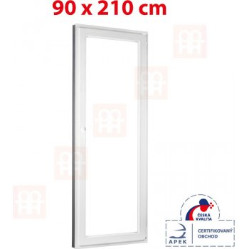 Okna-Hned.sk dvere 90x210 cm biele balkónové otváravé aj sklopné pravé od  263,6 € - Heureka.sk