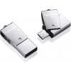 Apacer USB flash disk OTG, USB 3.0, 64GB, AH750, strieborný, AP64GAH750S-1, USB A/USB Micro B, s otočným krytom (AP64GAH750S-1)