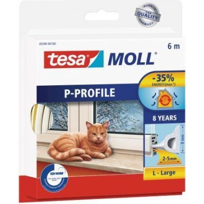 Tesnenie okenné a dverné "P" 9x5.5mm BÍ (6m)