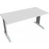 Pracovný stôl Flex, 160x75,5x80 cm, biely/kov