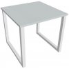 Pracovný stôl UNI O, 80x75,5x80 cm, sivá/biela