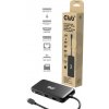 Club3D Dokovací stanice 8v1, USB-C 3.2, 1xHDMI, 1xDP, 2xUSB, 1xmicroSD/SD, 1xUSB-C PD100W, 1xRJ45, černá CSV-2551 Club 3D