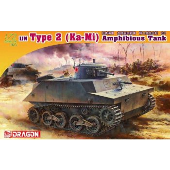 DRAGON Model Kit tank 7435IJN TYPE 2 Ka-Mi AMPHIBIOUS TANK COMBAT VERSION 34-7435 1:72