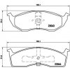 Sada brzdových platničiek kotúčovej brzdy BREMBO P 11 008
