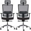 2PACK Ergonomická kancelárska stolička WINDY čierna, vysoké postavy (2 ks)