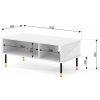 BIM Konferenčný stolík Woody, biely matný