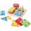 Bigjigs Toys Bigjigs Baby Umiestňovanie farebných tvarov na tyče