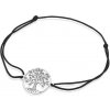 SOFIA čierna šnúrka so strieborným stromom života CS-2R-UZLIK-23597-RHBL
