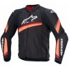 Bunda ALPINESTARS T-GP Plus R 4 (čierna/červená fluo) 3XL